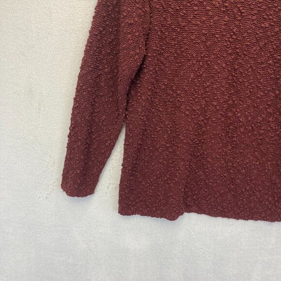 Vintage Woods & Gray Bubble Knit Sweater Womens Size Medium Chunky Mahogany Red - Picture 8 of 16